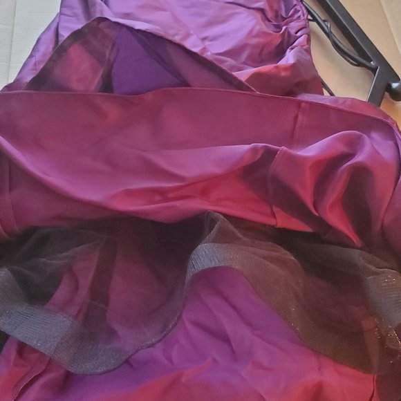 PURPLE Formal DRESS Maxi GOWN bridesmaid Maid of Honour SIZE 10 US - Picture 6 of 7